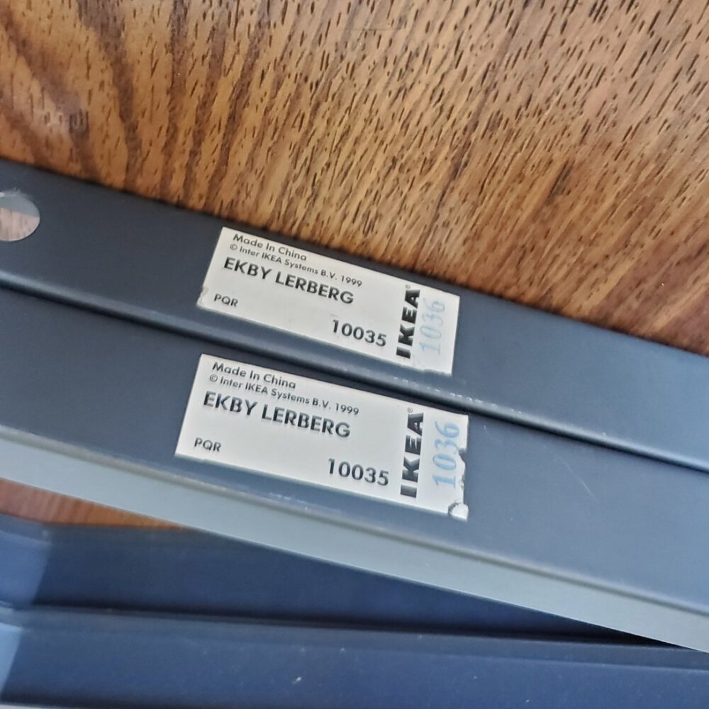IKEA Ekby Lerberg Shelf Brackets (2) Gray - Picture 3 of 3